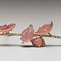 Branch brooch with <b>cherry</b> <b>blossoms</b>, by René Lalique, circa 1900-1902