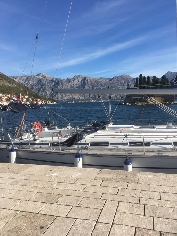 Otok Sv Djordje vu depuis Otok Gospa od Skrpjela, 31 octobre 2017