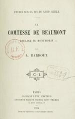 Bardoux Comtesse de Beaumont couv