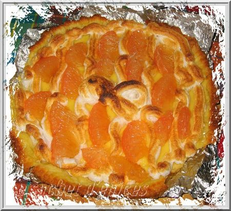 Tarte meringuée au pamplemousse