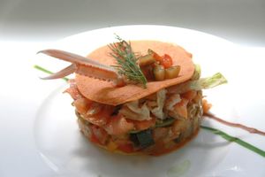 langouste ratatouille mini crèpe