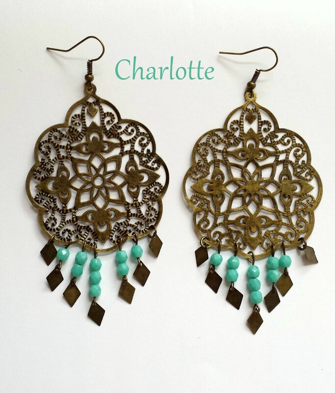 Charlotte bronze vert turquoise 13€
