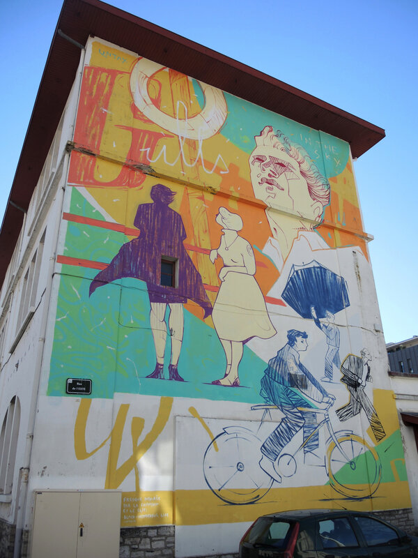 Bayonne, festival Street art Point de vue 2018, Ecole Jules Ferry, rue de l'Esté, par Untay (64)