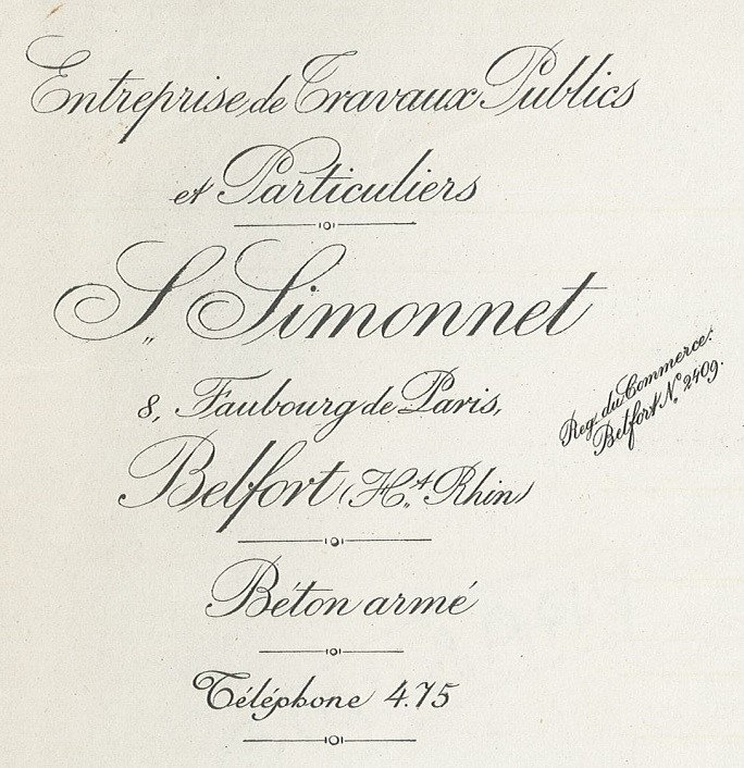 1928 01 05 Facture Simonnet Egout Cravanche R
