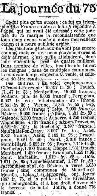 La journée du 75