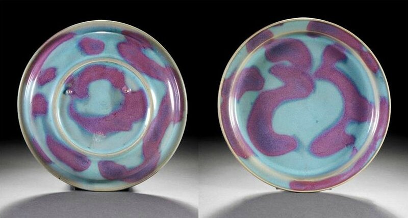 An exceptional 'Jun' purple-splashed dish, Song-Jin dynasty