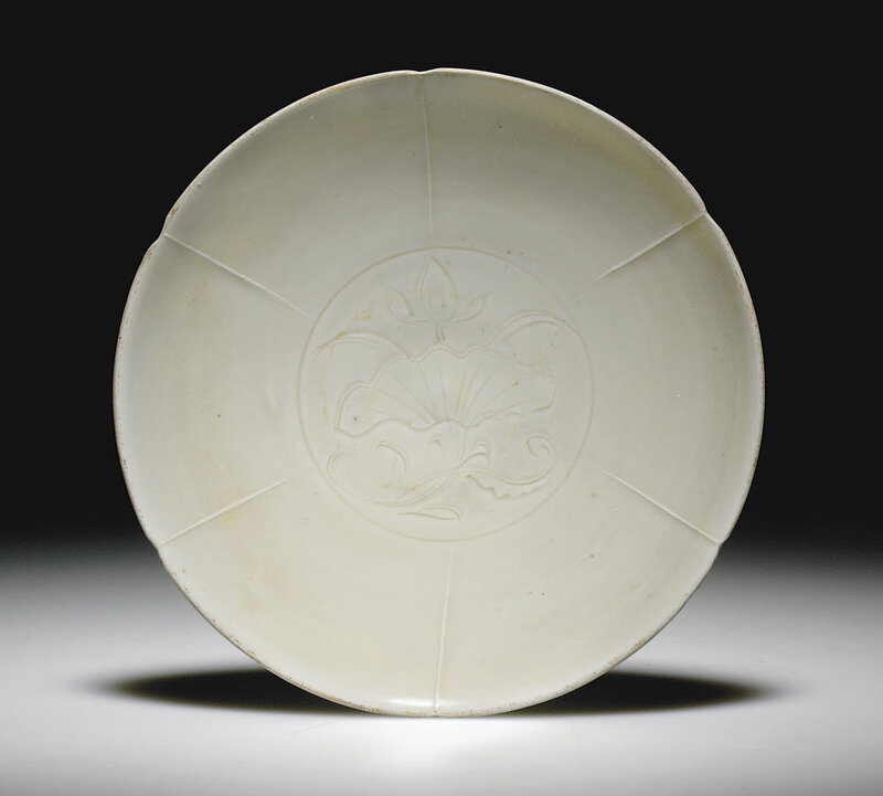 A Dingyao carved petal-lobed dish, Northern Song dynasty, 11th-12th century