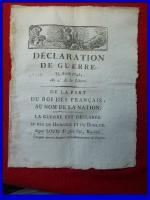 Avril 1792 déclaration de guerre