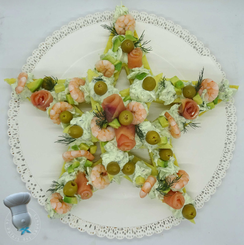 Tarte étoile de Noël apéritive