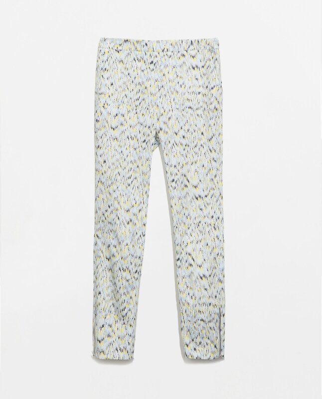 2014 0604 Zara Monaco - Pantalon gris jaune
