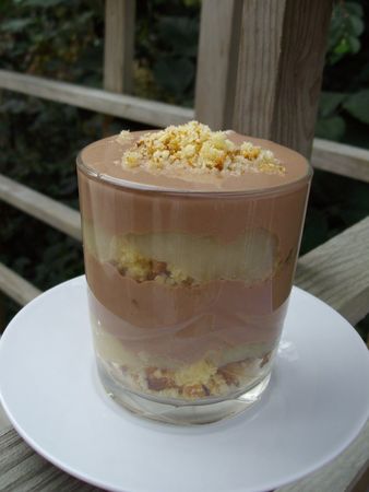 Verrine rapides Poires-chocolat-madeleines recettes madeleines fourrées au nutella