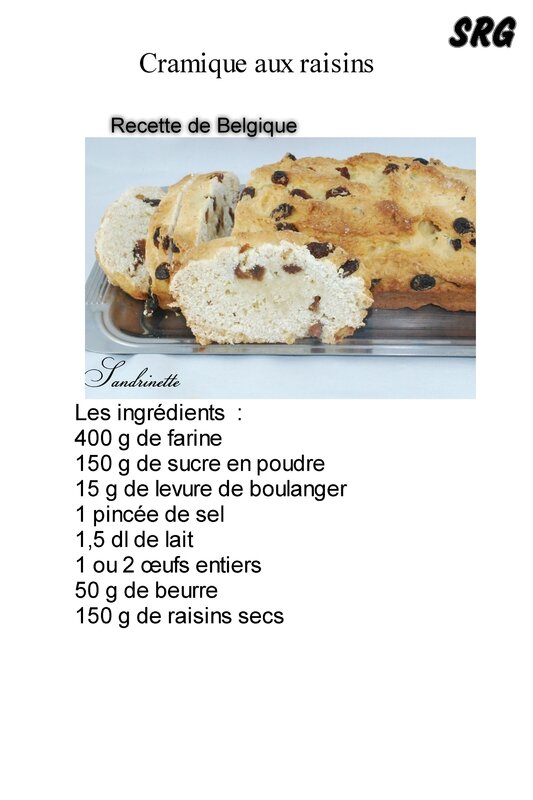 Cramique aux raisins (page 1)