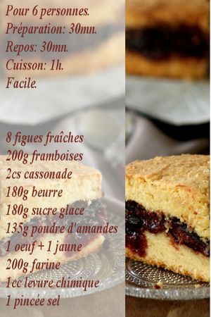 recette gâteau figues-framboises
