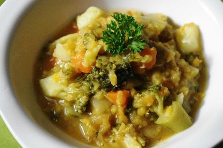 Dhal de lentilles corail au brocoli et au potiron recettes legumes Gratin de potiron et lentilles corail