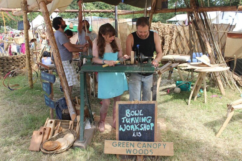 Glastonbury festival Green Crafts Fields workshop