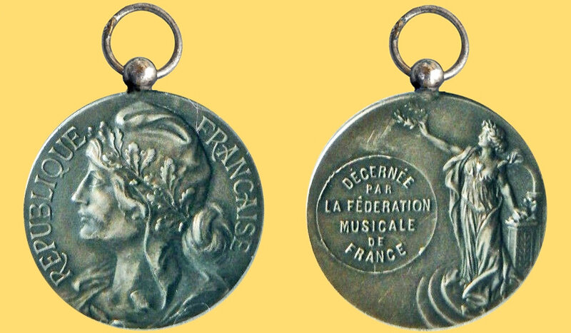 Médaille Fédération Musicale France