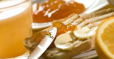 apricot_bread_breakfast_juice_orange_fruit_jam_jelly_peach_spread_sweet_butter_toast_knife