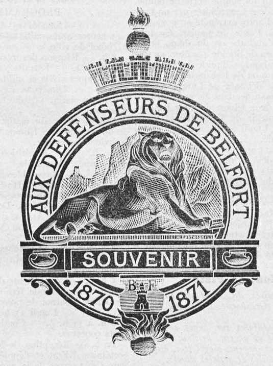 Reproduction médaille du siège de Belfort 1870-1871