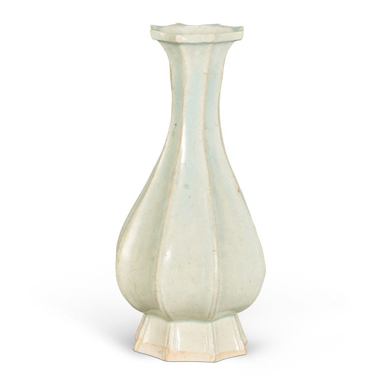 A Qingbai facetted vase, Yuan dynasty