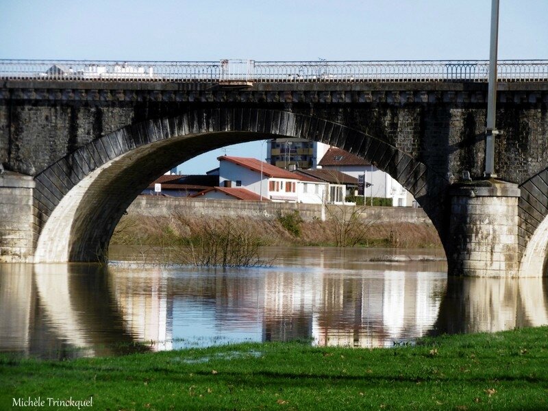 Etang Bois de Boulogne, Crue Adour et Ciel 080118