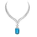 An impressive <b>diamond</b> necklace <b>and</b> an <b>aquamarine</b> <b>and</b> <b>diamond</b> <b>pendant</b>, by Tiffany & Co