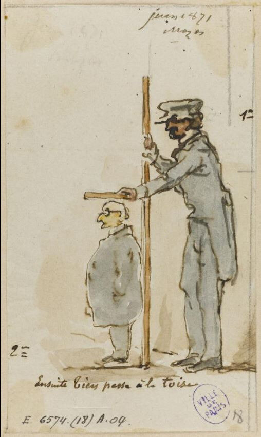 Gautier  (Armand), Thiers passe sous la toise, Mazas, juin 1871
