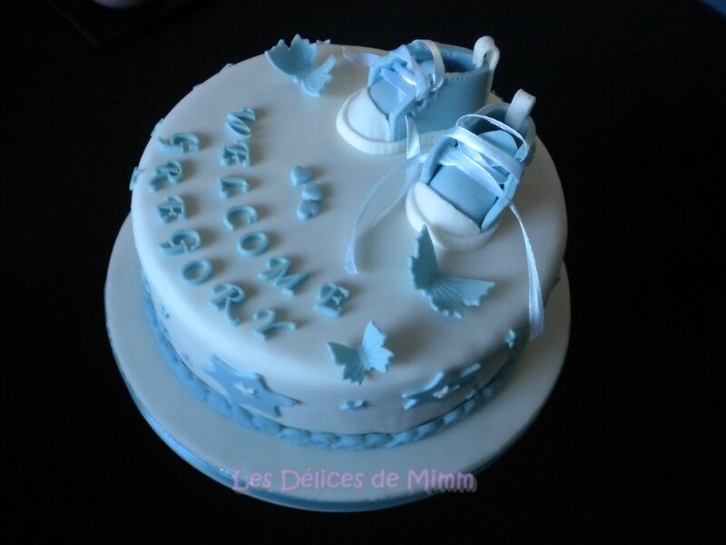 Gâteau pour une baby shower (pâte à sucre) 7