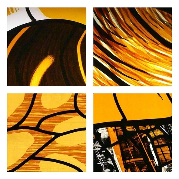Détails de la peinture sur verre