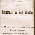 <b>CONSÉCRATION</b> PASTORALE À CALVISSON EN 1942