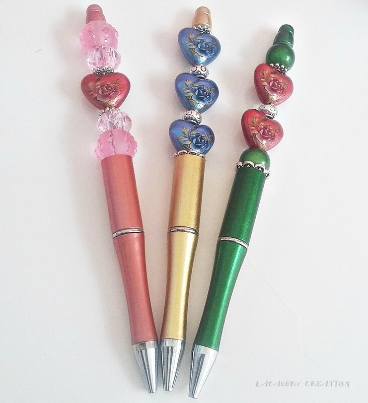 collection 3 stylo coeur pour dire je t'aime lacaudrycreation