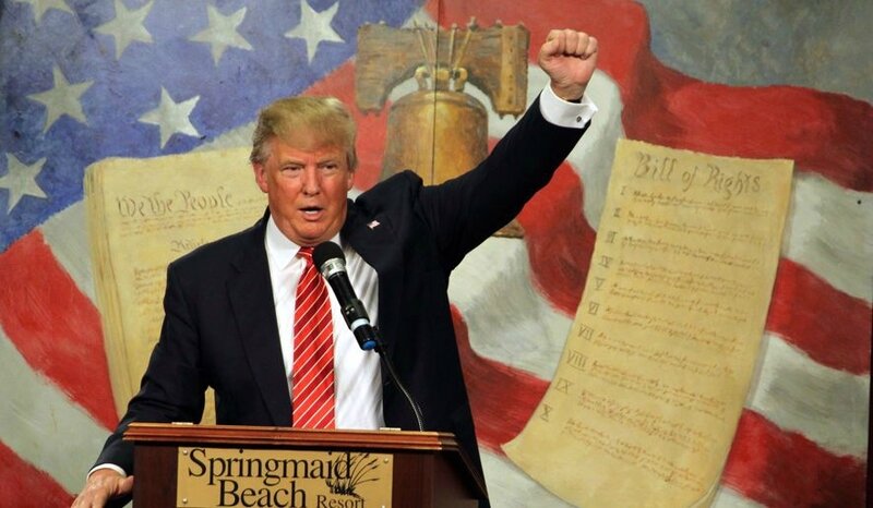 President Trump fist raised