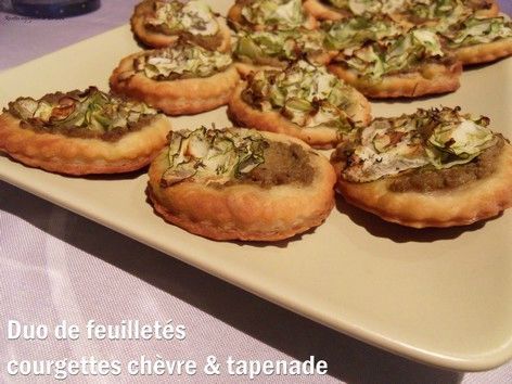 duo de feuilletés courgette chèvre é tapenade d'olives vertes1