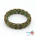<b>Bangle</b> vert et bronze - Bronze and green <b>Bangle</b> <b>bracelet</b>
