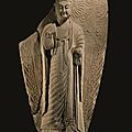Sandstone standing Buddha, China, Northern Wei dynasty, late 5th to <b>early</b> <b>6th</b> <b>century</b>