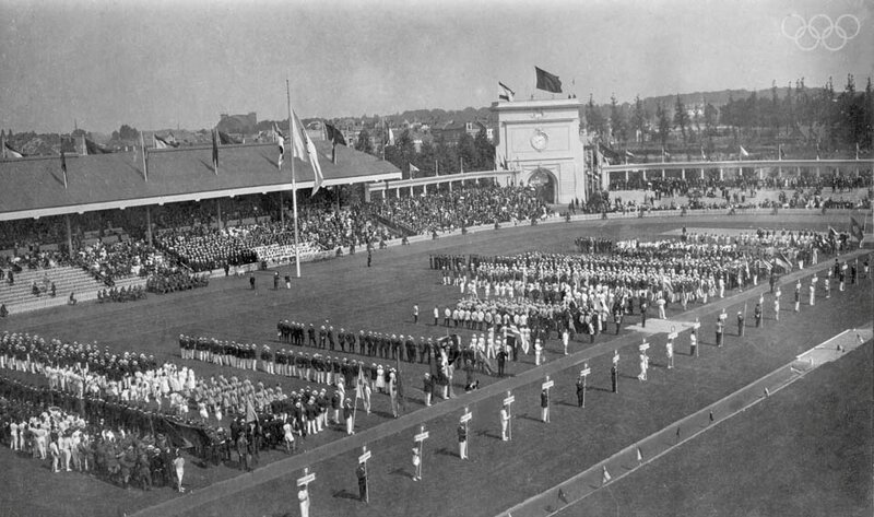 JO 1920 Anvers Cérémonie d'ouverture Photo site Olympic R