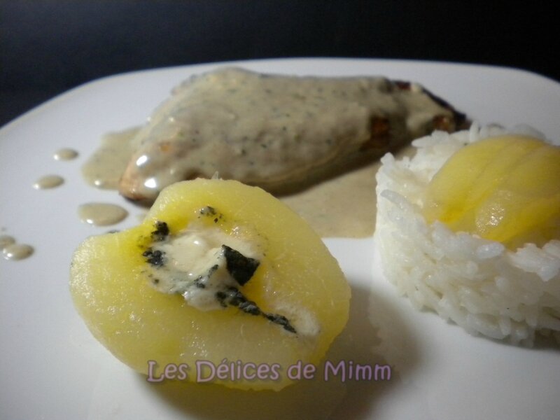 Filet de dinde entre poire et Roquefort 2