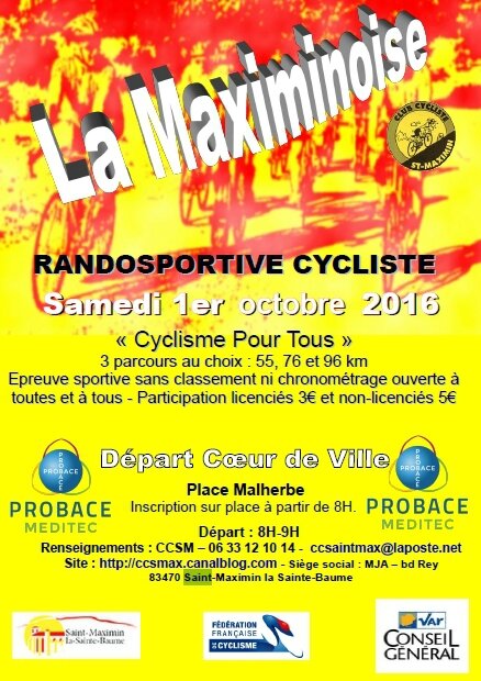 Affiche La Maximinoise 2016