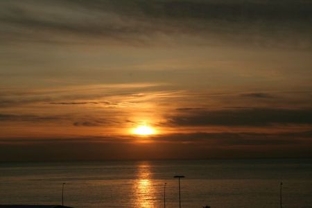 coucher de soleil en mer