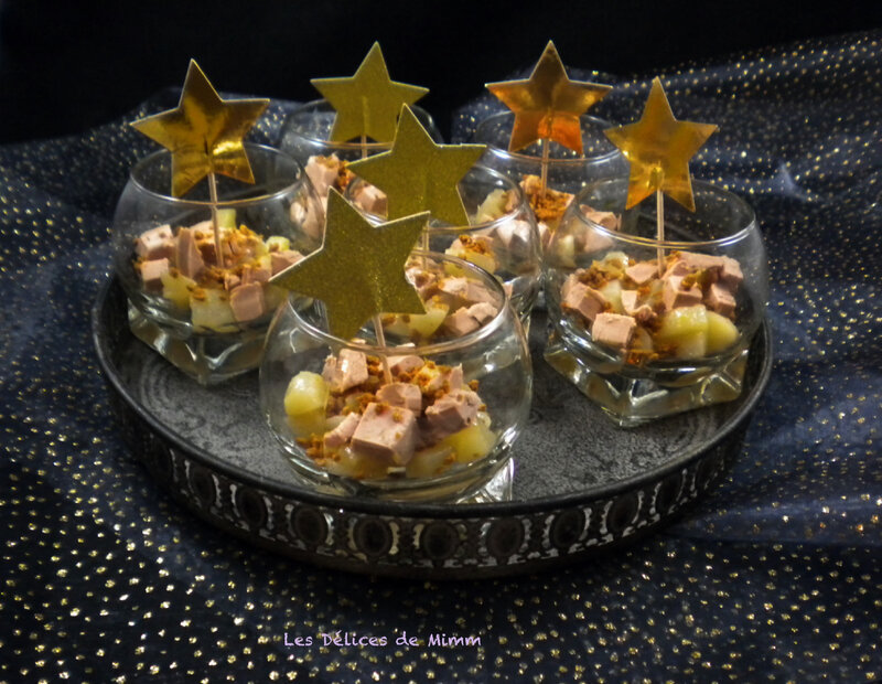 Verrines de poires caramélisées au foie gras 2