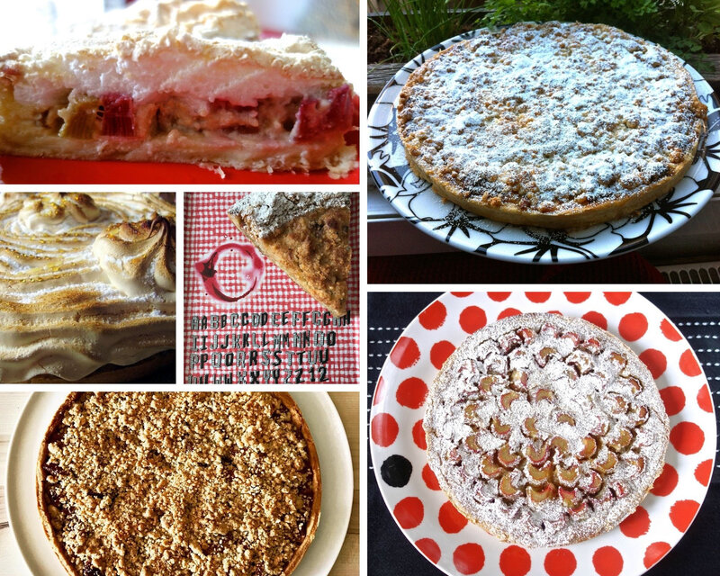 tartes à la rhubarbe