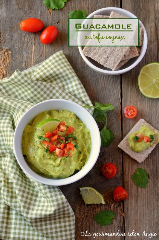 guacamole allegé au tofu soyeux vegan