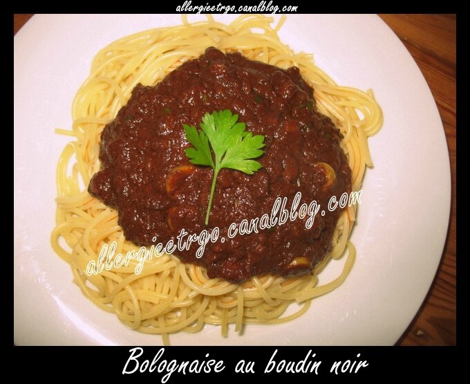 bolognaise au boudin noir