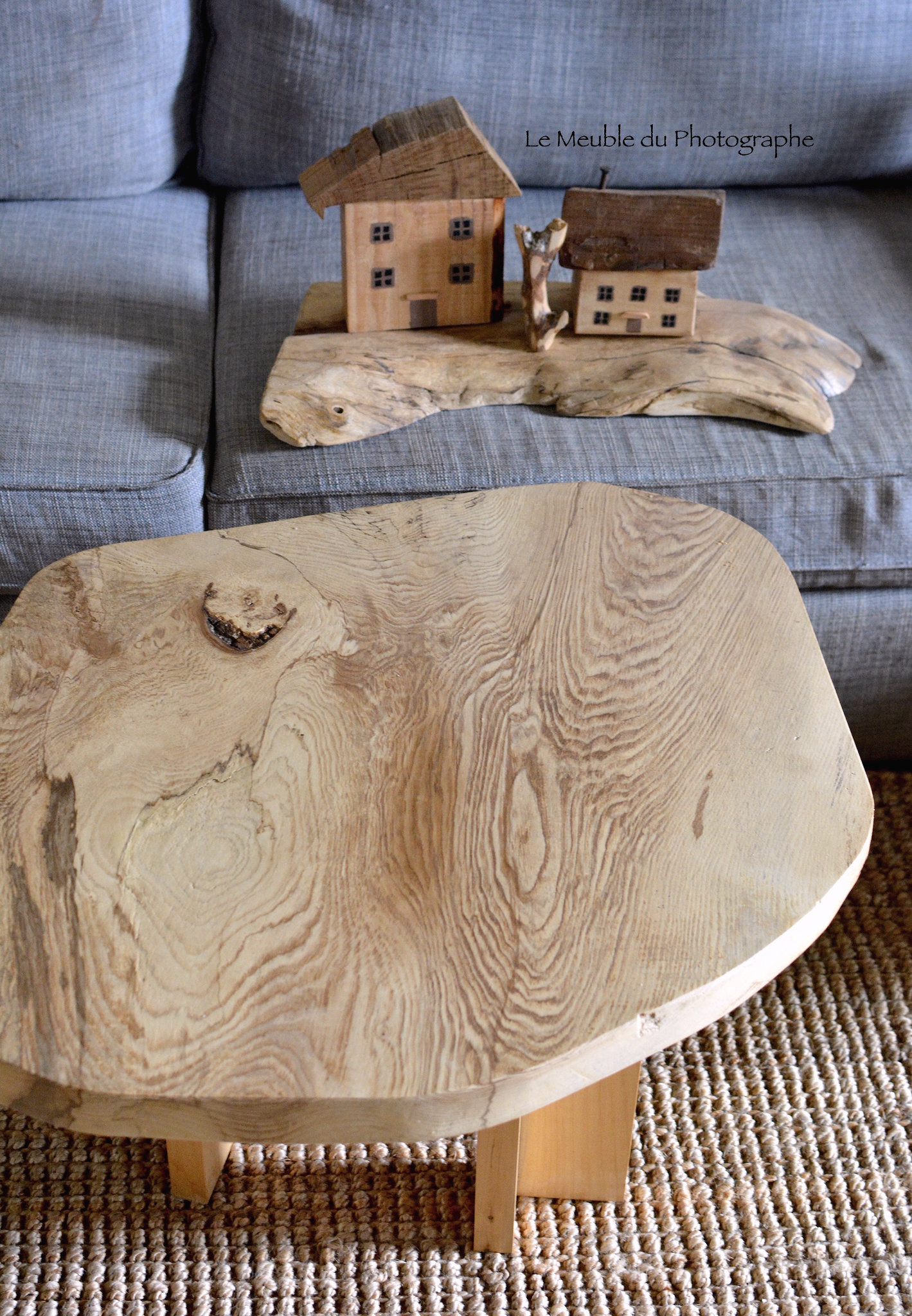 table basse bois massif pieds bois
