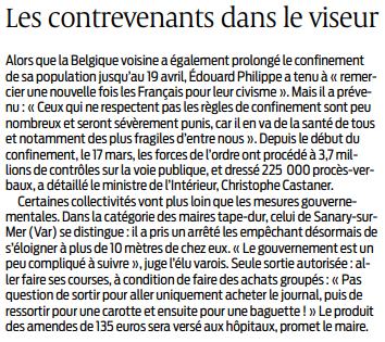 2020 03 28 SO Les contrevenants dans le viseur