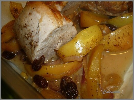filet mignon de porc aux pommes et raisins secs 02