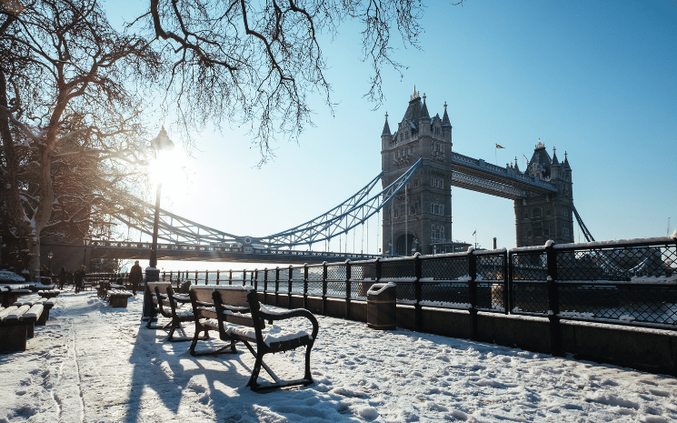 londres froid neige