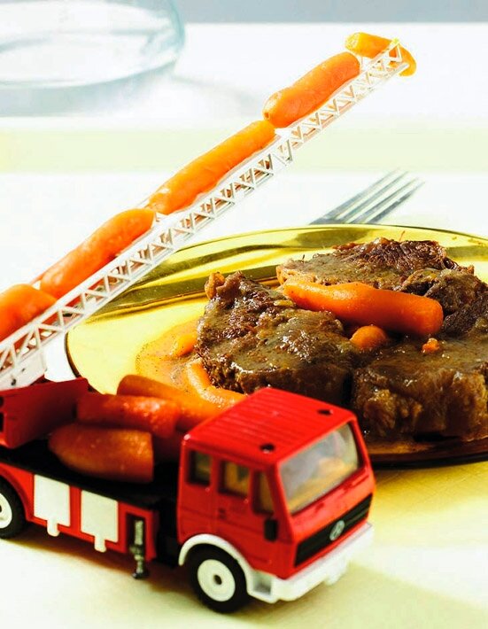 Cantines : bœuf-carottes. Photo © Jérôme Bryon.