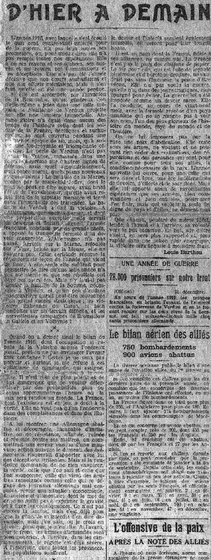 Le Matin 01 01 1917
