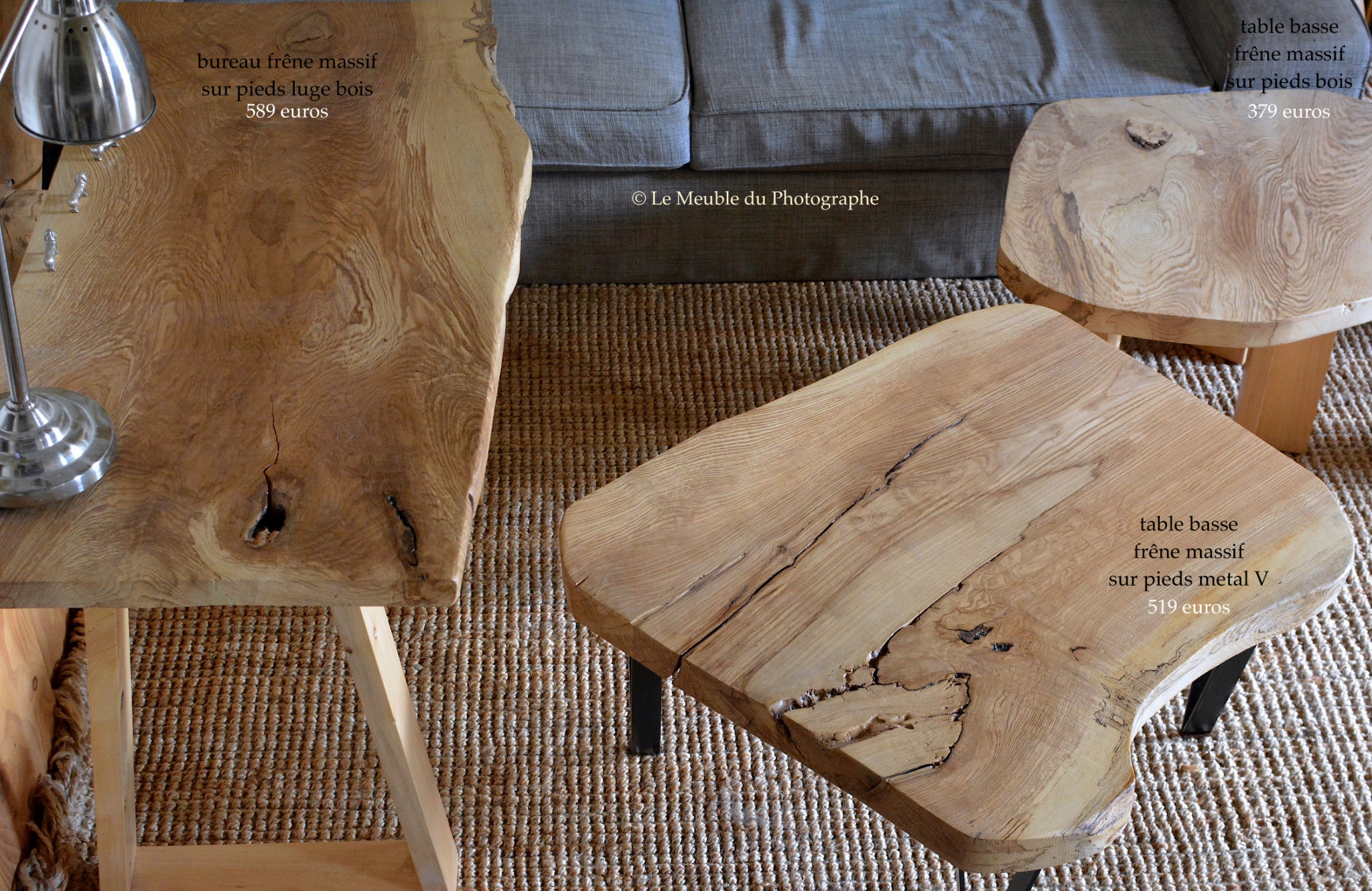mobilier bois massif frêne