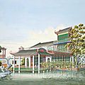 Chinese Garden, Guan Lianchang, a.k.a. Tingqua (active 1830s-1870's), Guanghou, China, <b>1854</b>
